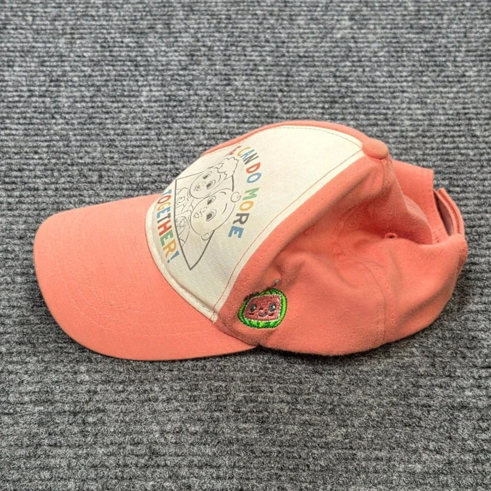 Cocomelon Baseball Cap Kids OSFM Coral Cream We Can Do More Together Print